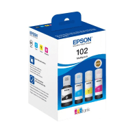 Epson 102 BK C M Y Black Colour Ink Bottle 4 Pack Original