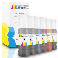 Epson 114 BK PB C M Y GY Compatible Black and Colour Ink Bottle 6 Pack