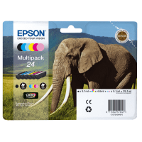 Epson 24 Black Colour Ink Cartridge 6 Pack Original