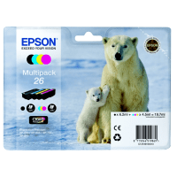 Epson 26 Black Colour Ink Cartridge 4 Pack Original Epson 26 Black Colour Ink Cartridge 4 Pack Original