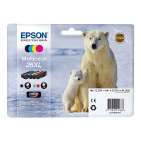 Epson 26XL Black Colour High Capacity Ink Cartridge 4 Pack Original Epson 26XL Black Colour High Capacity Ink Cartridge 4 Pack Original
