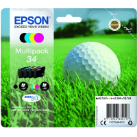 Epson 34 Black Colour Ink Cartridge 4 Pack Original Epson 34 Black Colour Ink Cartridge 4 Pack Original