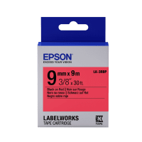 Epson LK 3RBP C53S653001 Original Black on Red Label Tape 9mm x 9m
