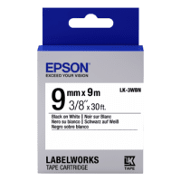 Epson LK 3WBN C53S653003 Original Black on White Labelling Tape 9mm x 9m Epson LK 3WBN C53S653003 Original Black on White Labelling Tape 9mm x 9m