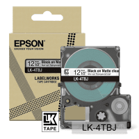 Epson LK 4TBJ C53S672065 Original Black on Matte Clear Label Tape Cartridge 12mm x 8m Epson LK 4TBJ C53S672065 Original Black on Matte Clear Label Tape Cartridge 12mm x 8m