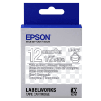 Epson LK 4TWN C53S654013 Original White on Clear Label Tape 12mm x 9m Epson LK 4TWN C53S654013 Original White on Clear Label Tape 12mm x 9m