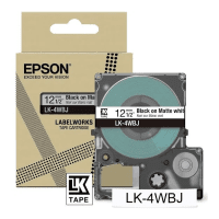 Epson LK 4WBJ C53S672062 Original Black on Matte White Label Tape Cartridge 12mm x 8m