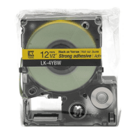 Epson LK 4YBW C53S654014 Original Strong Adhesive Black on Yellow Labelling Tape 12mm x 9m