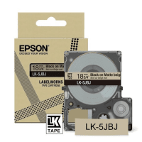 Epson LK 5JBJ C53S672091 Original Black on Matte Beige Label Tape Cartridge 18mm x 8m Epson LK 5JBJ C53S672091 Original Black on Matte Beige Label Tape Cartridge 18mm x 8m