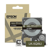 Epson LK 5QWJ C53S672089 Original White on Matte Khaki Label Tape Cartridge 18mm x 8m