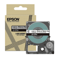 Epson LK 5TBJ C53S672066 Original Black on Matte Clear Label Tape Cartridge 18mm x 8m