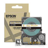 Epson LK 5TKN C53S672097 Original Gold on Metallic Clear Label Tape Cartridge 18mm x 9m