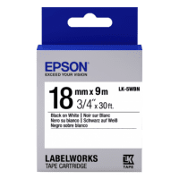 Epson LK 5WBN C53S655006 Original Black on White Labelling Tape 18mm x 9m