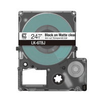 Epson LK 6TBJ C53S672067 Original Black on Matte Clear Label Tape 24mm x 8m