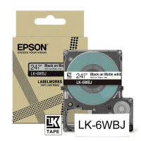 Epson LK 6WBJ C53S672064 Original Black on Matte White Label Tape Cartridge 24mm x 8m Epson LK 6WBJ C53S672064 Original Black on Matte White Label Tape Cartridge 24mm x 8m