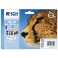 Epson T0715 Black Colour Ink Cartridge 4 Pack Original Epson T0715 Black Colour Ink Cartridge 4 Pack Original
