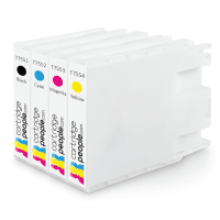 Epson T755 BK C M Y Compatible High Capacity Black Colour Ink Cartridge 4 Pack
