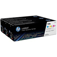 HP 128A CF371AM Original Cyan Magenta Yellow 3 Toner Cartridge Pack