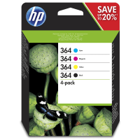 HP 364 Original Black and Colour Ink Cartridge 4 Pack HP 364 Original Black and Colour Ink Cartridge 4 Pack