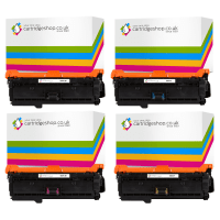HP 507A CE400A CE401A CE402A CE403A Compatible Black and Colour Toner Cartridge Pack