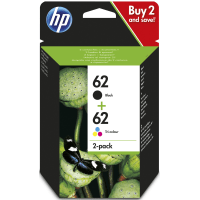 HP 62 N9J71AE Black and Colour Ink Cartridge Pack Original Unboxed