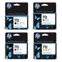 HP 712 Black and Colour Ink Cartridge 4 Pack Original HP 712 Black and Colour Ink Cartridge 4 Pack Original