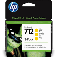 HP 712 Yellow Ink Cartridge 3 Pack Original