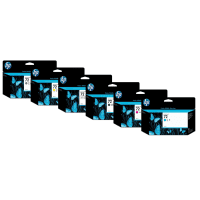 HP 72 High Capacity Black Colour 6 Ink Cartridge Multipack Original HP 72 High Capacity Black Colour 6 Ink Cartridge Multipack Original