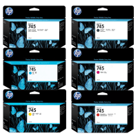 HP 745 Black and Colour High Capacity Ink Cartridge 6 Pack Original HP 745 Black and Colour High Capacity Ink Cartridge 6 Pack Original