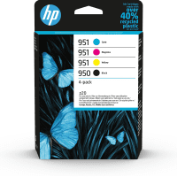 HP 950 951 6ZC65AE Original Black and Colour Ink Cartridge 4 Pack HP 950 951 6ZC65AE Original Black and Colour Ink Cartridge 4 Pack