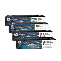 HP 981X L0R09A 10A 11A 12A Original Page Wide High Capacity Black and Colour Ink Cartridge Pack