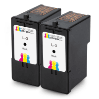 Lexmark 3 18C1530E Compatible Black Ink Cartridge No.3 x 2