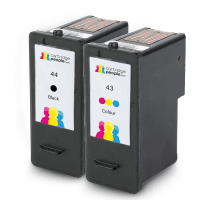 Lexmark 44 18Y0144E 43 18Y0143E Compatible Black Colour Ink Cartridge Pack