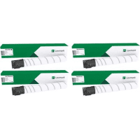 Lexmark 76C00 Original Black Colour Toner Cartridge 4 Pack