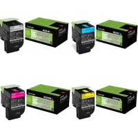 Lexmark 802H High Capacity Original Black Colour Toner 4 Pack