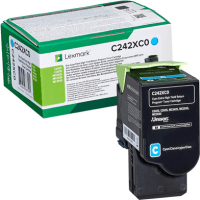 Lexmark C242XC0 Cyan Extra High Capacity Return Program Toner Cartridge Original Lexmark C242XC0 Cyan Extra High Capacity Return Program Toner Cartridge Original