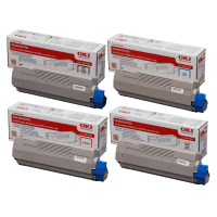 OKI 4387230 BK C M Y Original Black Colour Toner Cartridge Multipack OKI 4387230 BK C M Y Original Black Colour Toner Cartridge Multipack