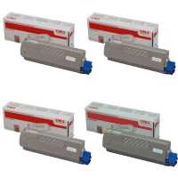 OKI 4431530 BK C M Y Original Black Colour Toner Cartridge Multipack