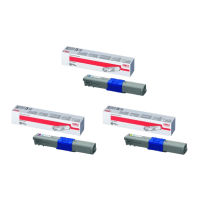 OKI 4446972 C M Y High Capacity Toner Cartridge Tri Pack Original OKI 4446972 C M Y High Capacity Toner Cartridge Tri Pack Original