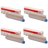 OKI 4586281 BK C M Y Original High Capacity Black Colour Toner Cartridge Multipack