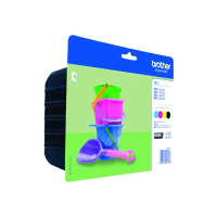 Original Brother LC221 Black Colour Ink Cartridge 4 Pack LC221VALBP