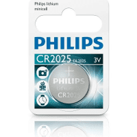 Philips CR2025 3V Lithium Coin Cell Battery 1 Pack