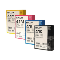 Ricoh GC41 B C M Y Original Black Colour Gel Cartridge Multipack Ricoh GC41 B C M Y Original Black Colour Gel Cartridge Multipack