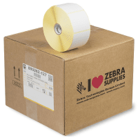 Zebra Z Select 2000D 800262 127 Original White Labels 57mm x 32mm 12 Pack 12 x 2100 Labels