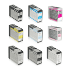Epson T580A PBK C VM Y LC VLM LBK MBK LLBK Original Black Colour Ink Cartridge 9 Pack