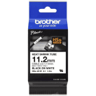 Brother HSe 231E Original Black on White Heat Shrink Label Tape 11.2mm x 1.5m