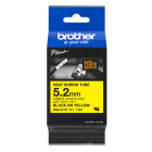 Brother HSe 611E Original Black on Yellow Heat Shrink Label Tape 5.2mm x 1.5m