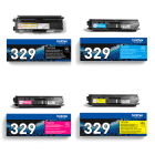 Brother TN 329 BK C M Y Original Extra High Capacity 4 Toner Cartridge Pack