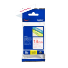Brother TZE 242 Original P Touch Red on White Laminated Tape 18mm x 8m