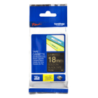 Brother TZE 344 Original P Touch Gold on Black Tape 18mm x 8m